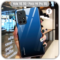 Ốp lưng cho Xiaomi Redmi Note 11S 5G - Poco M4 Pro 5G gương cứng 2 màu Gradient Ver 2 , viền TPU dẻo đen