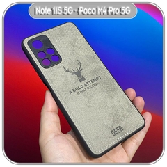 Ốp lưng cho Xiaomi Redmi Note 11S 5G - Poco M4 Pro 5G giả da con hươu DEER