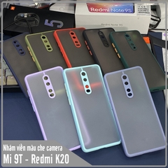 Ốp lưng cho Xiaomi Mi 9T- Redmi K20 trong nhám viền màu che camera