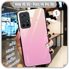 Ốp lưng cho Xiaomi Redmi Note 11S 5G - Poco M4 Pro 5G gương cứng 2 màu Gradient Ver 2 , viền TPU dẻo đen