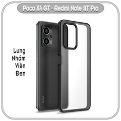 Ốp lưng cho Redmi Note 12T Pro - Note 11T Pro -  Poco X4 GT, nhám viền màu WLONS
