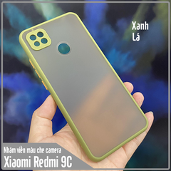 Ốp lưng cho Xiaomi Redmi 9C - Redmi 10A trong nhám viền màu che camera