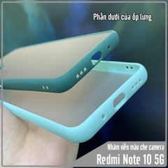 Ốp lưng cho Xiaomi Redmi Note 10 5G - Poco M3 Pro nhám viền màu che camera