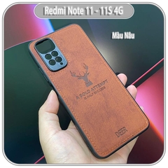 Ốp lưng cho Xiaomi Redmi Note 11 - Note 11S 4G giả da con hươu DEER