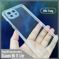 Ốp lưng Xiaomi Mi 11 Lite 4G - 5G trong viền màu che camera 4 Góc chống sốc