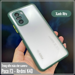 Ốp lưng Xiaomi Poco F3 - Redmi K40 trong viền màu che camera 4 Góc chống sốc