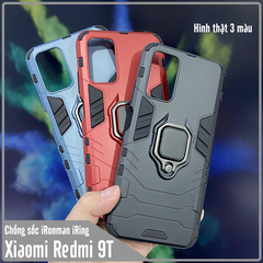 Ốp lưng cho Xiaomi Redmi 9T iRON MAN IRING Nhựa PC cứng viền dẻo chống sốc