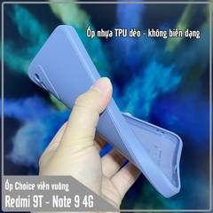 Ốp lưng cho Xiaomi Redmi 9T - Redmi Note 9 4G Choice viền vuông dẻo lót nhung che camera