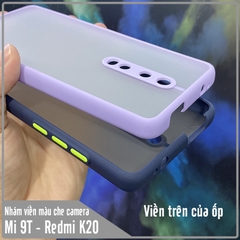 Ốp lưng cho Xiaomi Mi 9T- Redmi K20 trong nhám viền màu che camera