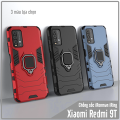 Ốp lưng cho Xiaomi Redmi 9T iRON MAN IRING Nhựa PC cứng viền dẻo chống sốc