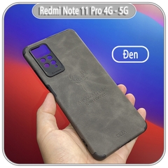 Ốp lưng cho Xiaomi Redmi Note 11 Pro 4G 5G bản quốc tế da hươu 4 góc chống sốc