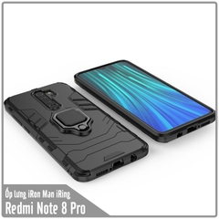 Ốp lưng cho Xiaomi Redmi Note 8 Pro iRON - MAN IRING Nhựa PC cứng viền dẻo chống sốc