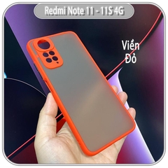 Ốp lưng cho Xiaomi Redmi Note 11 - 11S 4G nhám viền màu che camera