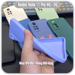 Ốp lưng cho Xiaomi Redmi Note 11 Pro - 12 Pro 4G, Choice viền vuông dẻo lót nhung che camera