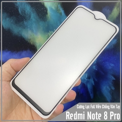 Kính cường lực cho Xiaomi Redmi Note 8 Pro chống vân tay Full viền Đen
