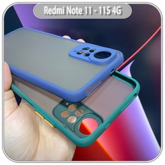 Ốp lưng cho Xiaomi Redmi Note 11 - 11S 4G nhám viền màu che camera