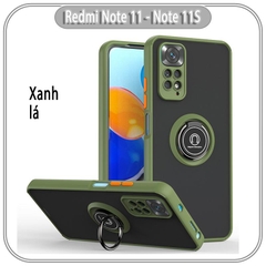 Ốp lưng cho Xiaomi Redmi Note 11 - 11S 4G nhám iRing che camera viền màu