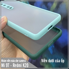 Ốp lưng cho Xiaomi Mi 9T- Redmi K20 trong nhám viền màu che camera