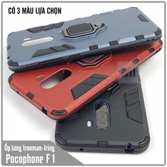 Ốp lưng Xiaomi Pocophone F1 iRON - MAN IRING Nhựa PC cứng viền dẻo chống sốc