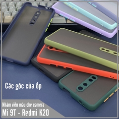 Ốp lưng cho Xiaomi Mi 9T- Redmi K20 trong nhám viền màu che camera