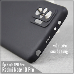 Ốp lưng TPU nhám dẻo cho Xiaomi Redmi Note 10 Pro, che Camera