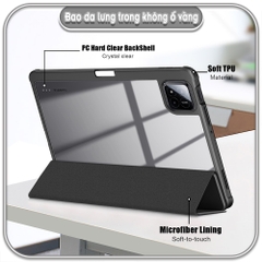Bao da Xiaomi Pad Mini 8.8 inch, lưng trong không ố vàng
