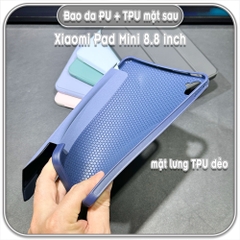 Bao da Xiaomi Pad Mini 8.8 inch, mặt trước PU, mặt sau TPU dẻo