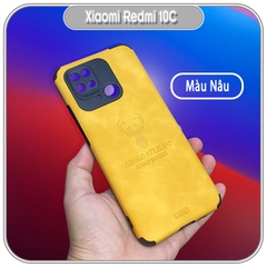 Ốp lưng cho Xiaomi Redmi 10C da hươu 4 góc chống sốc