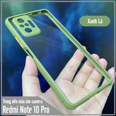 Ốp lưng cho Xiaomi Redmi Note 10 Pro trong viền màu che camera 4 Góc chống sốc