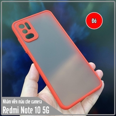 Ốp lưng cho Xiaomi Redmi Note 10 5G - Poco M3 Pro nhám viền màu che camera