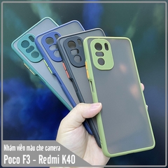 Ốp lưng cho Xiaomi Poco F3 - Redmi K40 nhám viền màu che camera