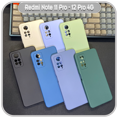 Ốp lưng cho Xiaomi Redmi Note 11 Pro - 12 Pro 4G, Choice viền vuông dẻo lót nhung che camera