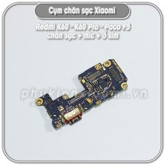 Cụm chân sạc + mic + ổ sim Redmi K60 - K60 Pro - Poco F5