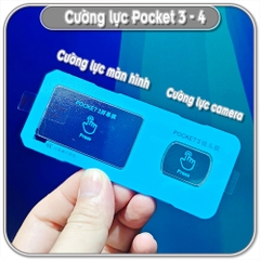 Cường lực màn hình, camera cho Pocket 3 - 4, có khung hỗ trợ dán