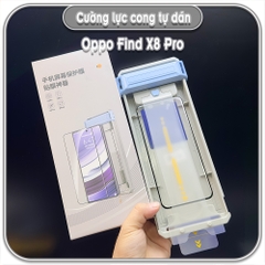 Cường lực cho Oppo Find X8 Pro, màn hình cong kèm khung tự dán