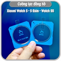 Cường lực cho đồng hồ Xiaomi Watch 5 - 5 Esim - Watch S5 kích thước 47.5mm - 46mm, có khung hỗ trợ dán