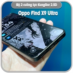Bộ 2 Cường lực KungGor cho Oppo Find X9 Ultra, trong không viền đen