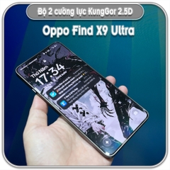 Bộ 2 Cường lực KungGor cho Oppo Find X9 Ultra, trong không viền đen