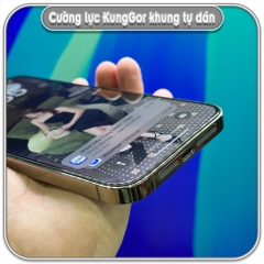 Cường lực KungGor có khung tự dán cho iPhone từ 12 đến 16 Pro Max