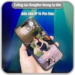 Cường lực KungGor có khung tự dán cho iPhone từ 12 đến 16 Pro Max