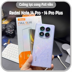 Cường lực Redmi Note 14 Pro - 14 Pro Plus, full viền đen MIETUBL