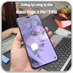 Cường lực cho Honor Magic 6 Pro - Magic 7 Pro, màn hình cong kèm khung tự dán