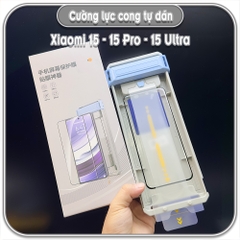 Cường lực cho Xiaomi 15 - 15 Pro - 15 Ultra, màn hình cong kèm khung tự dán