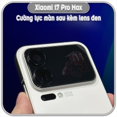 Cường lực màn sau liền lens camera đen cho Xiaomi 17 Pro - 17 Promax