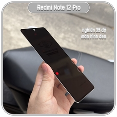 Cường lực chống nhìn trộm cho Redmi Note 12 Pro full viền đen