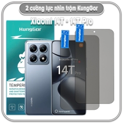Cường lực nhìn trộm KungGor cho Xiaomi 14T - 14T Pro, không viền đen bộ 2 miếng