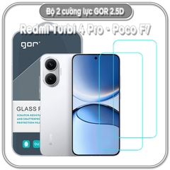 Cường lực Poco F7 - Redmi Turbo 4 Pro, GOR trong 2.5D bộ 2 miếng