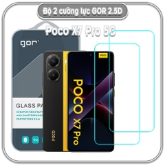 Cường lực Poco X7 Pro 5G, GOR trong 2.5D bộ 2 miếng