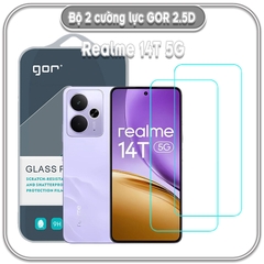 Cường lực Realme 14 5G, GOR trong 2.5D bộ 2 miếng
