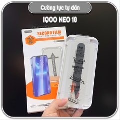 Cường lực trong cho IQOO Neo 10, không viền đen kèm khung tự dán